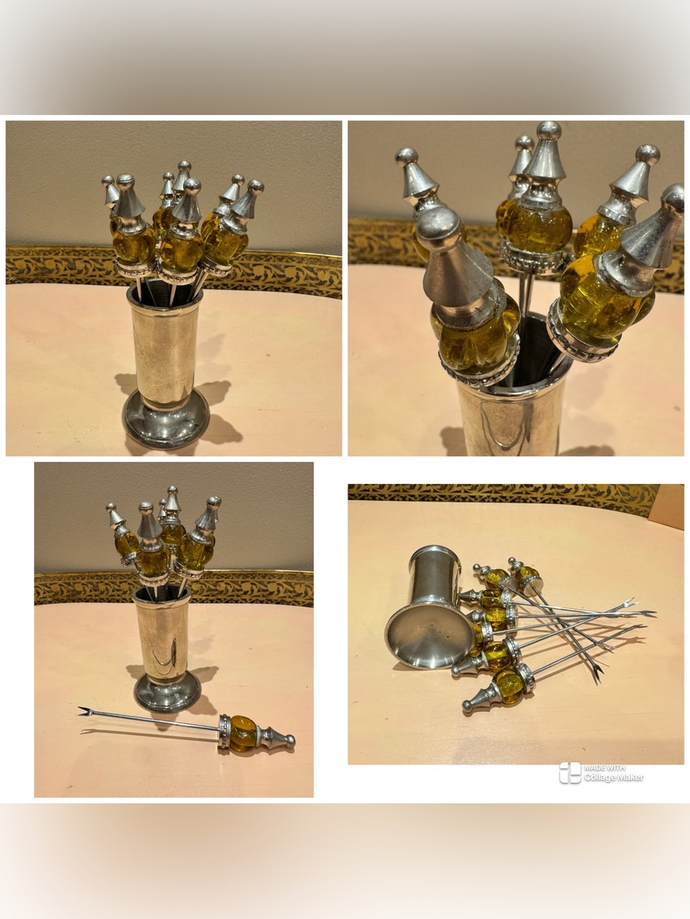 Vintage 50s MCM Vintage Hors d'Oeuvres Pick Set.
